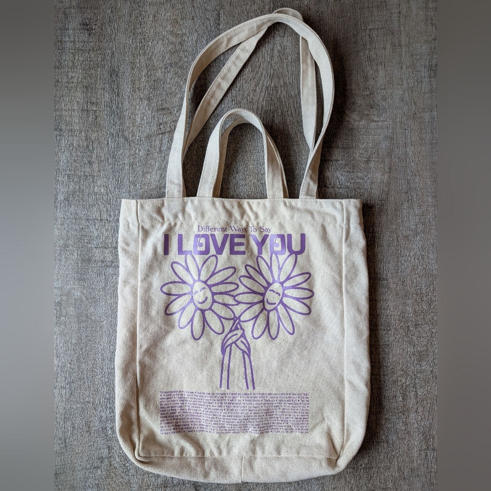 LONELY GHOST Different Ways To Say I Love You Tote Shoulder Bag - Picture 1 of 11